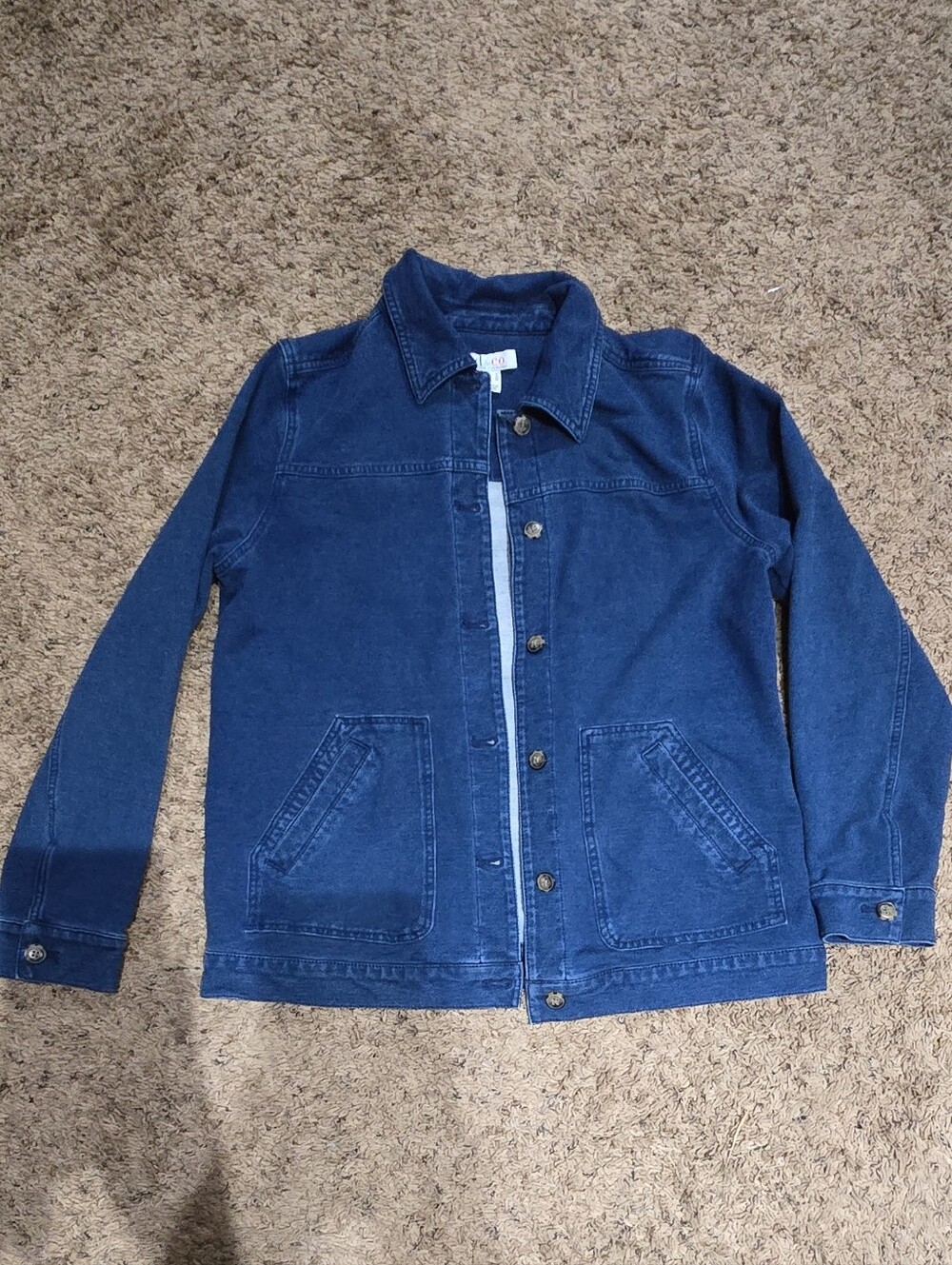 Denim&Co Blue Button-Front Jean Jacket